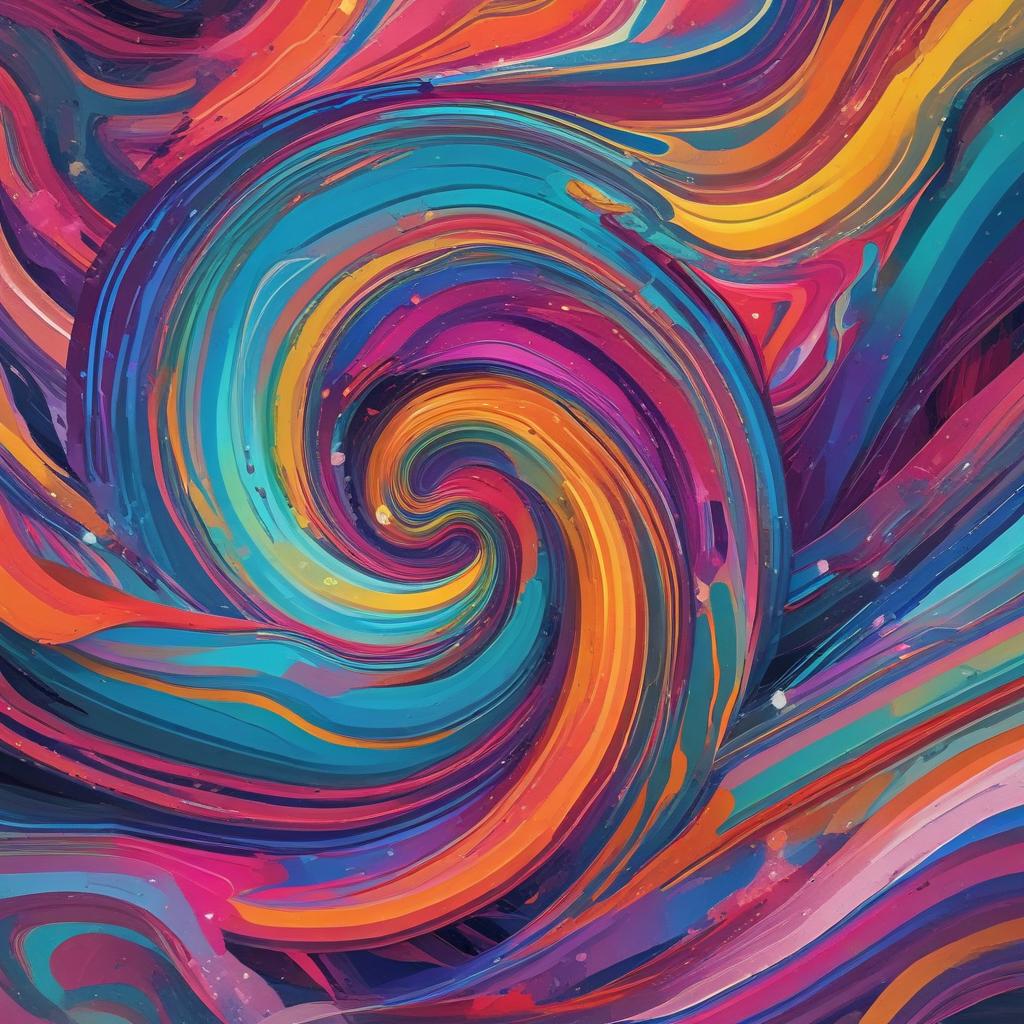 Abstract digital art NFT with swirling colors